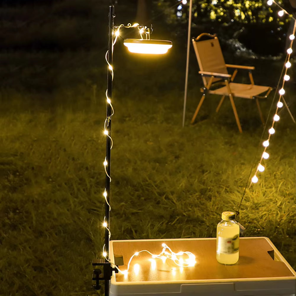 LED Camping Lamp Strip Atmosphere 10M Waterproof Recyclable Light Belt Outdoor Garden Hanging Lamp Tent Room Weddings Decoration