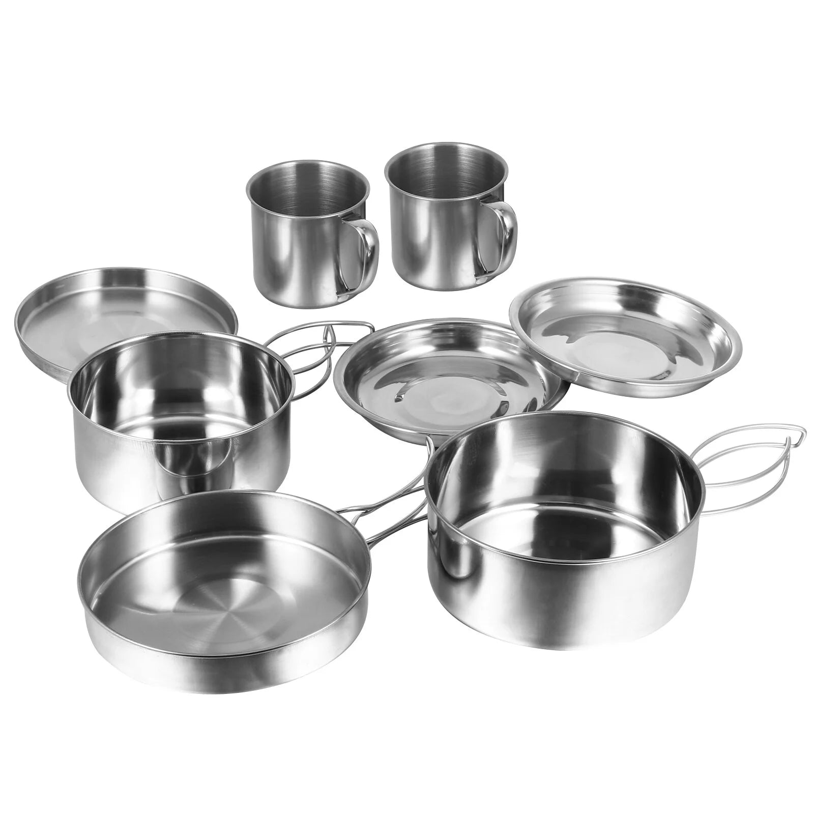 8 Pcs Camping Cookware Kit Backpacking Cooking Set Outdoor Cook Equipment Parts