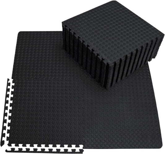 12/24/48 Tiles Gym Flooring Gym Mats Exercise Mat for Floor Workout Mat Foam Floor Tiles for Home Gym Equipment Garage