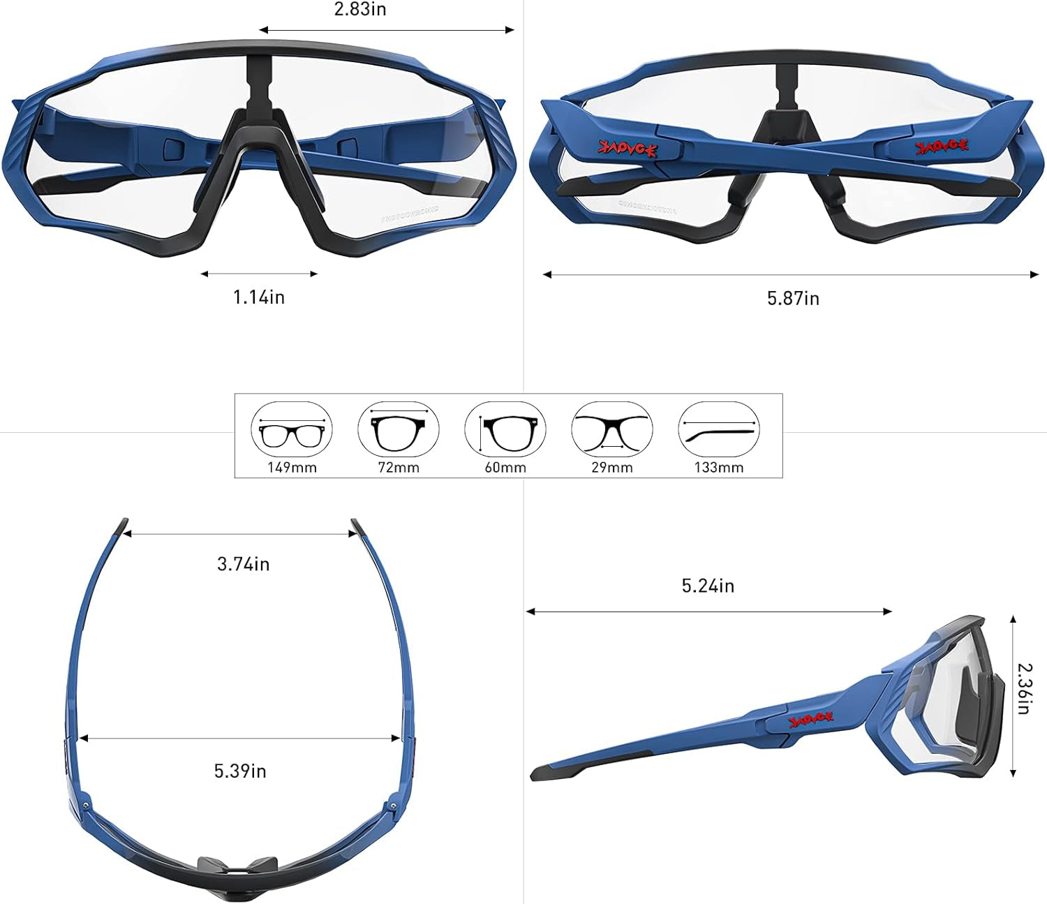 Photochromic Cycling Glasses Men Women Mountain Bike Sunglasses Clear MTB Bicycle Riding