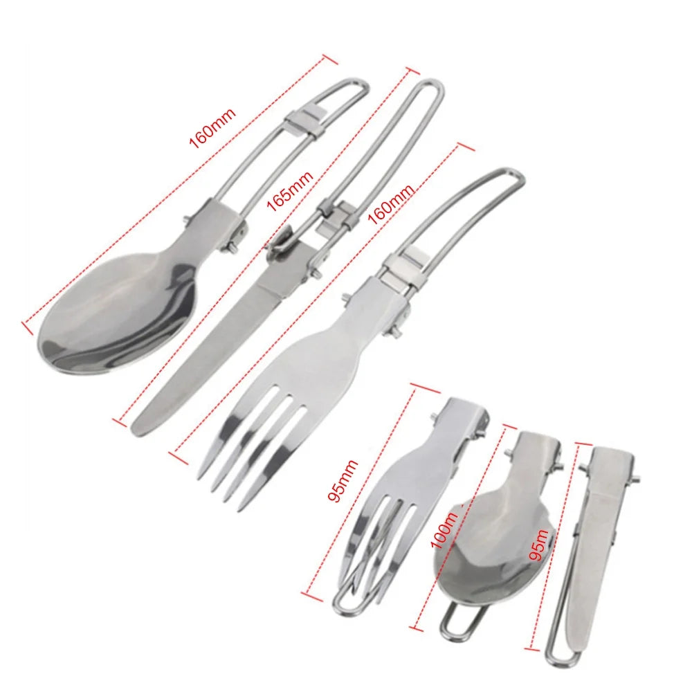 Ultralight Camping Cookware Utensils Tableware Set Hiking Picnic Backpacking Camping Tableware Pot Pan 1-2Persons