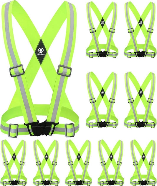 Safety Straps Reflective Vest for Running Hi Vis Suspenders Reflective for Men Women Safety Vests Strap Fully Adjustable