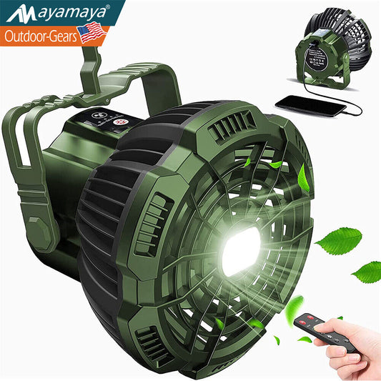 2In1 Portable Tent Light LED Lamp Fan Camping Hiking Outdoor Ceiling Equipment