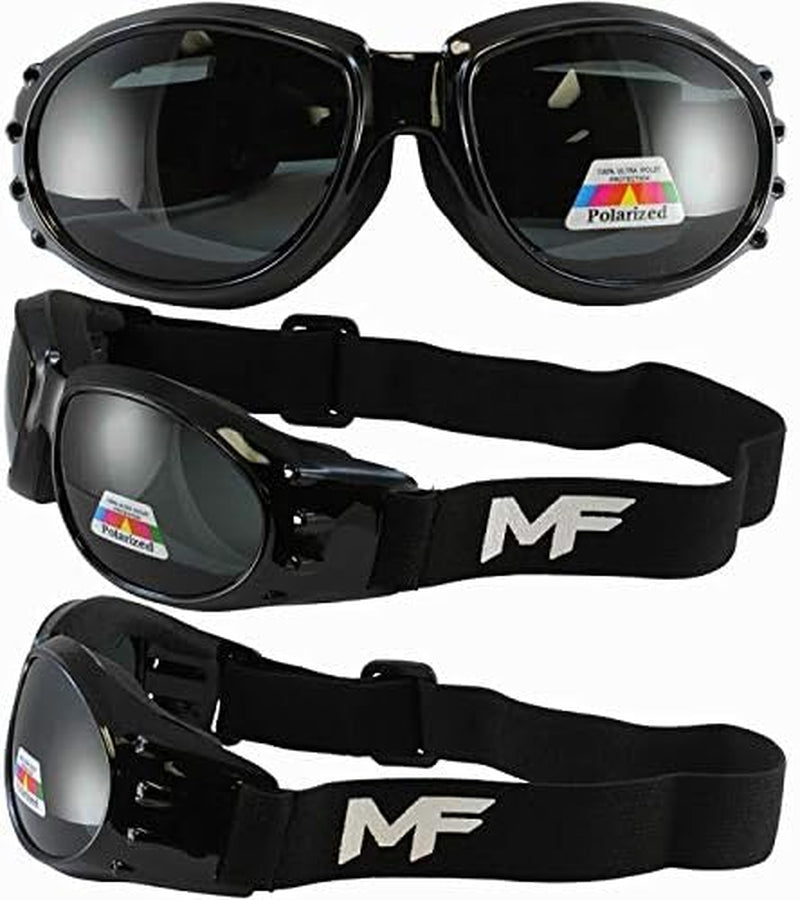 Vented Motorcycle Goggles Polarized Lenses