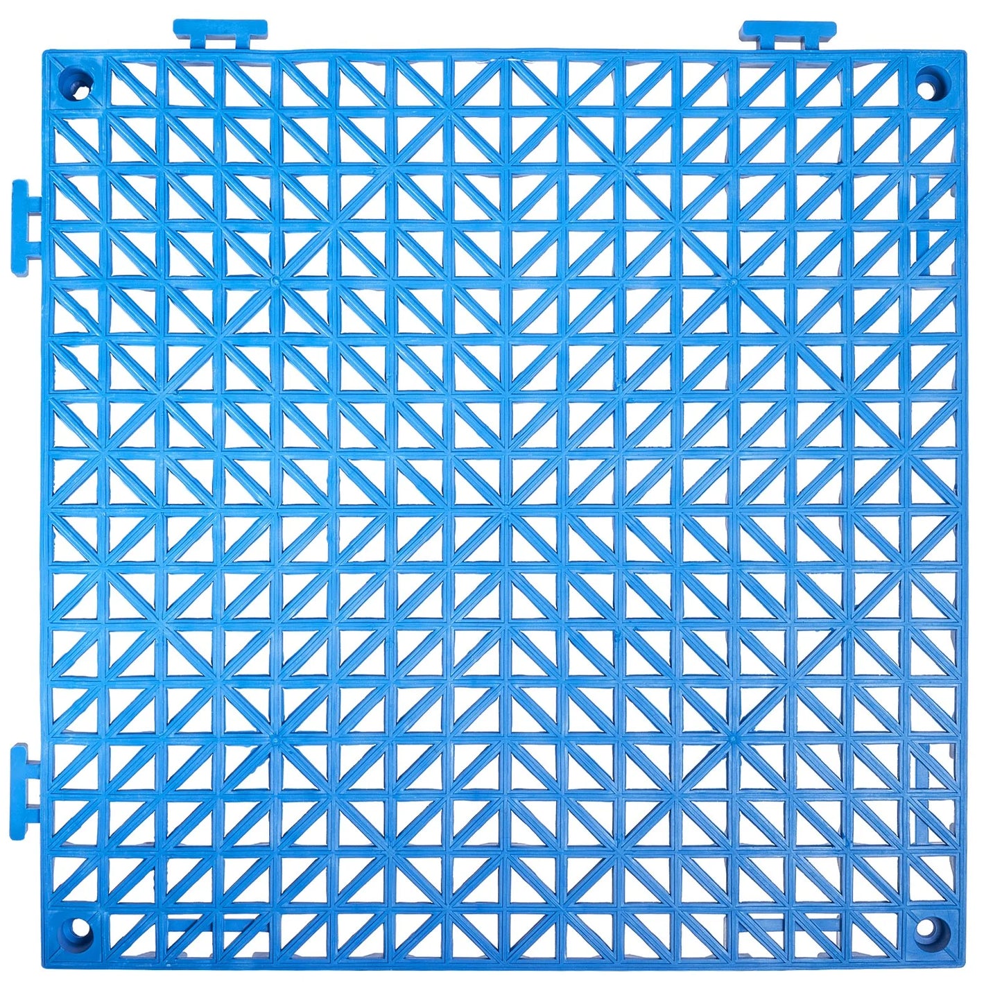 VEVOR Interlocking Tile 50PCS Blue, Drainage Tiles 12 X 12 Splicing, Soft PVC Interlocking Drainage Floor Tiles, Non-Slip Drainage Holes for Restroom, Bathroom, Kitchen, Pool, Wet Areas