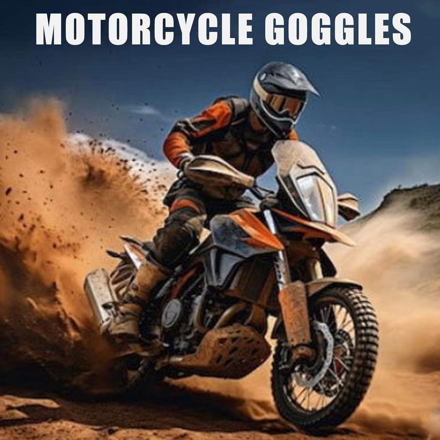 Motorcycle ATV Goggles Dirt Bike Goggles Skiing Goggles Riding Goggles Windproof Glasses Racing Motocross Goggles