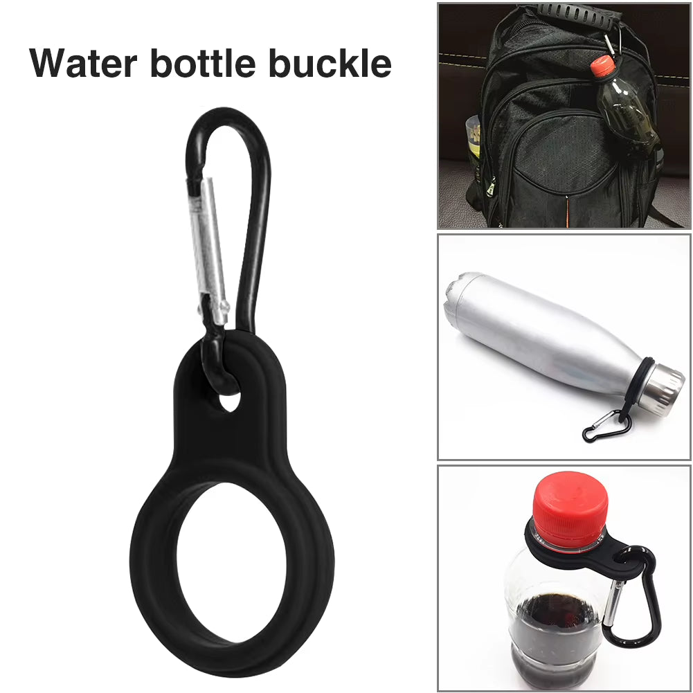 1Pcs Silicone Carabiner for Water Bottle Holder Sport Kettle Buckle Hook Water Holder Carabiner Outdoor Portable Carabiner Belt