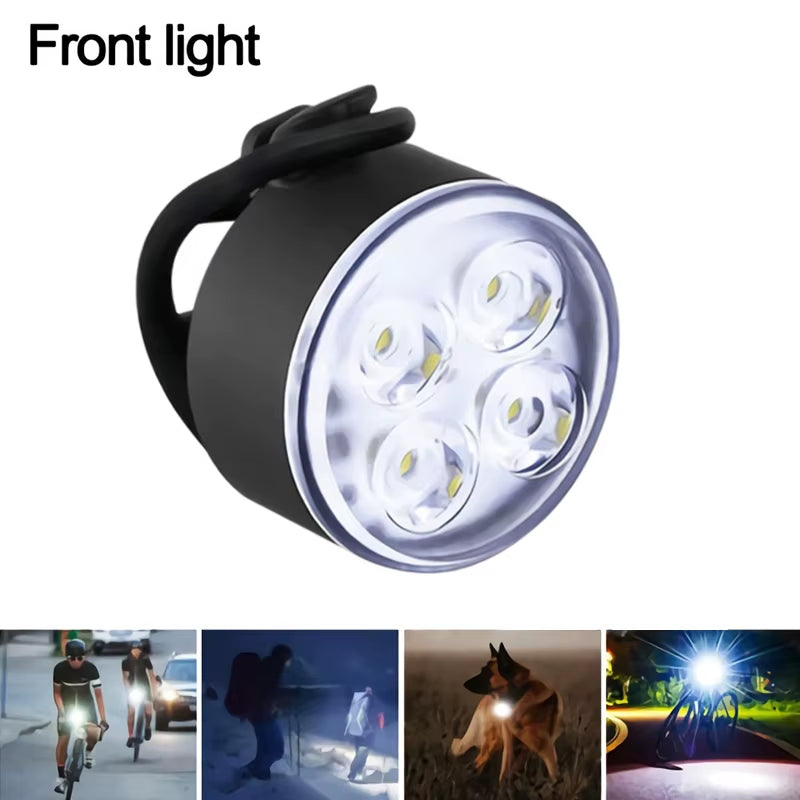 Bike Lights Front and Rear Bicycle Lighting Cycling USB Rechargeable Flashlight for Bicycle Light Set Mountain Bike Back Lantern