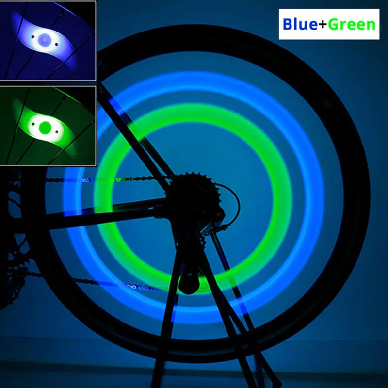 Bike Wheel Spoke Light Tire Lights 3 Mode LED Waterproof Bike Safety Warning Easy to Install Bicycle Accessories with Battery