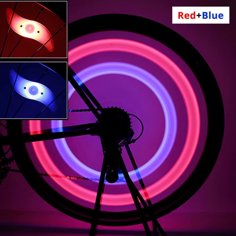 Bike Wheel Spoke Light Tire Lights 3 Mode LED Waterproof Bike Safety Warning Easy to Install Bicycle Accessories with Battery